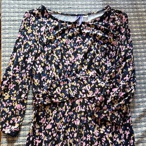 Floral Print Long Sleeve Seraphine Maternity Dress